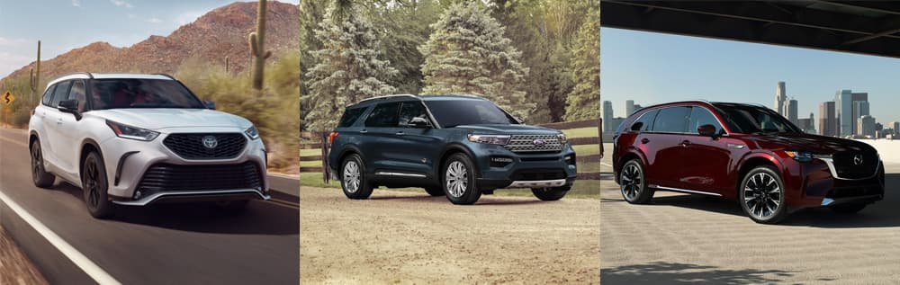 Toyota Highlander vs. Ford Explorer vs. Mazda CX-90 | Comparison