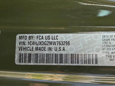 2021 Jeep Wrangler Unlimited Willys