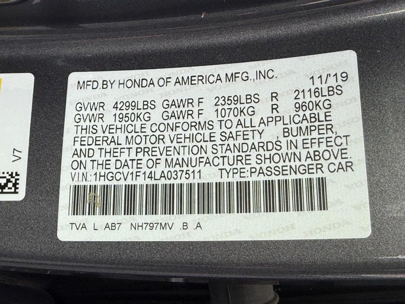 2020 Honda Accord LX