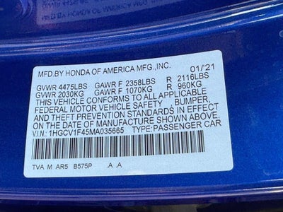 2021 Honda Accord Sport Special Edition