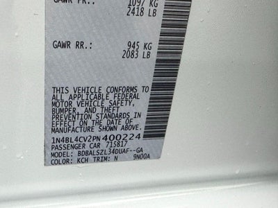 2023 Nissan Altima 2.5 SR