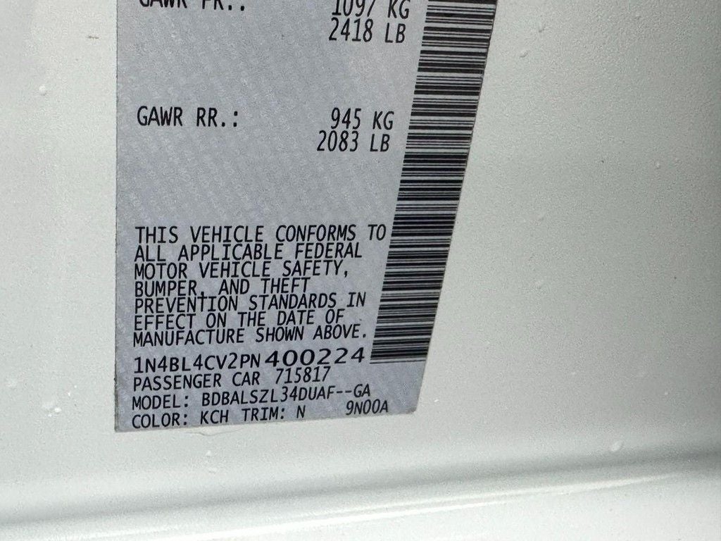 2023 Nissan Altima 2.5 SR