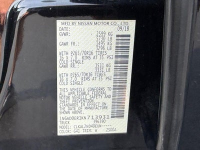 2019 Nissan Frontier SV