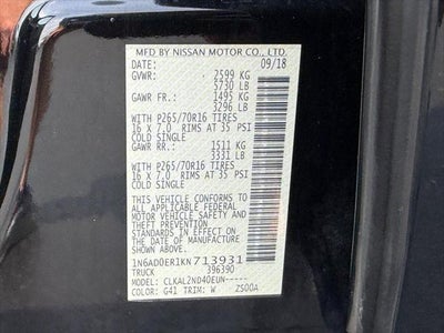 2019 Nissan Frontier SV