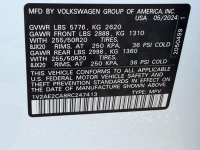 2024 Volkswagen Atlas Cross Sport 2.0T SEL R-Line