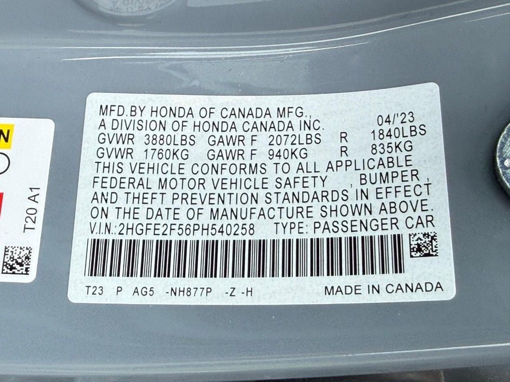2023 Honda Civic Sport
