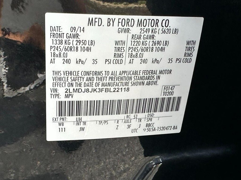 2015 Lincoln MKX Base