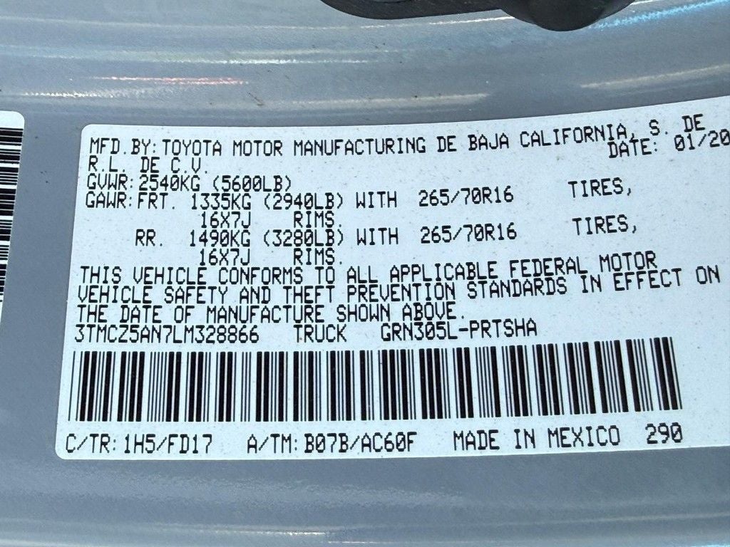 2020 Toyota Tacoma TRD Off-Road V6