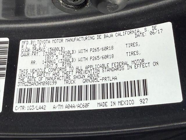2017 Toyota Tacoma Limited