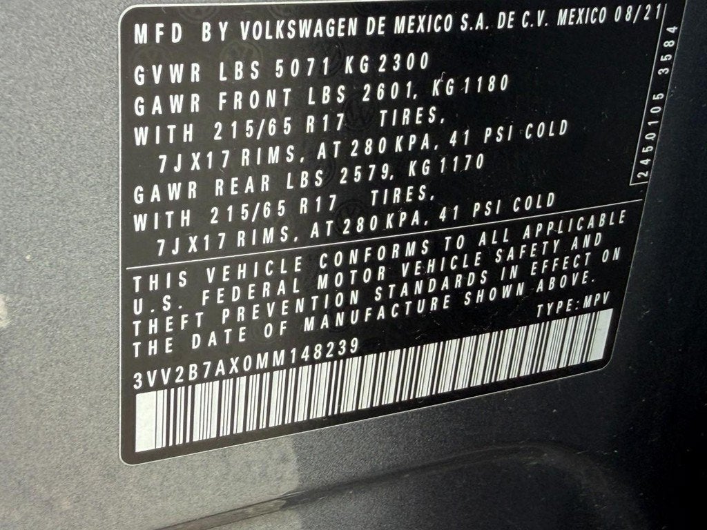 2021 Volkswagen Tiguan 2.0T SE