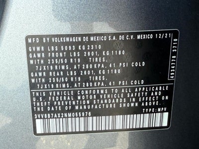 2022 Volkswagen Tiguan 2.0T SE R-Line Black