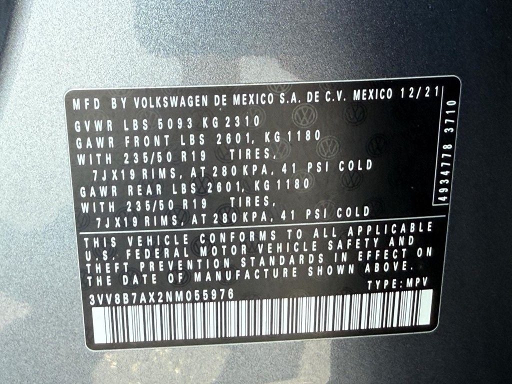 2022 Volkswagen Tiguan 2.0T SE R-Line Black