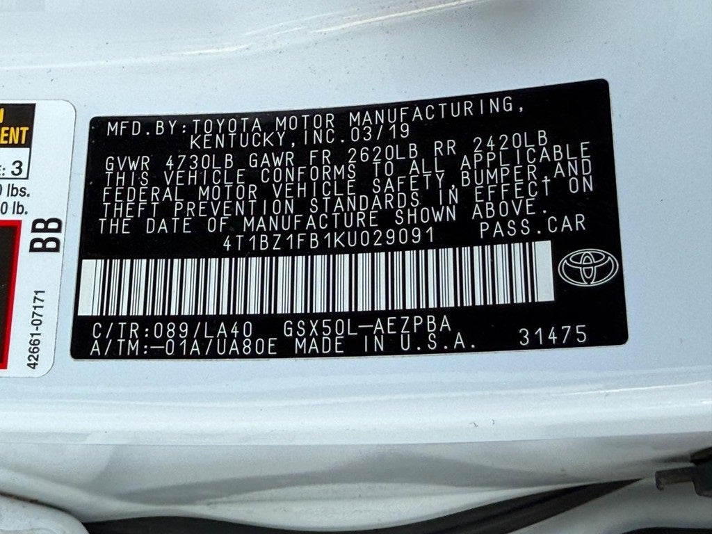 2019 Toyota Avalon Limited