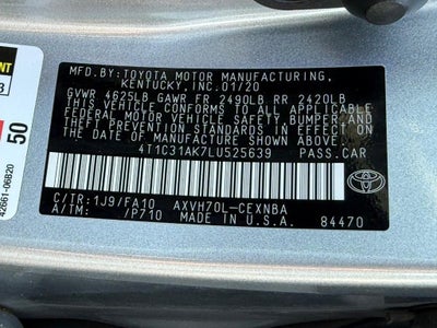 2020 Toyota Camry Hybrid LE