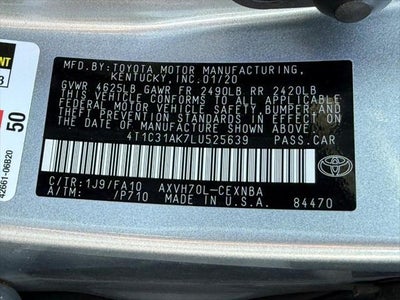 2020 Toyota Camry Hybrid LE