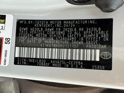 2024 Toyota Camry XSE