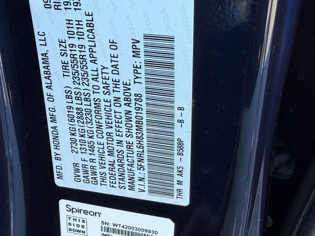 2021 Honda Odyssey Touring