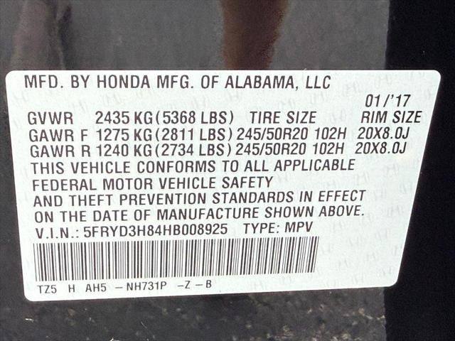 2017 Acura MDX 3.5L w/Advance Package