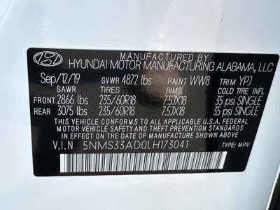 2020 Hyundai Santa Fe SEL