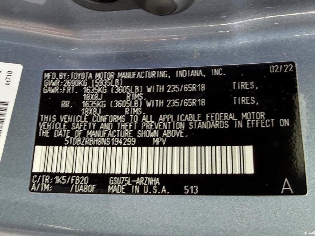2022 Toyota Highlander LE