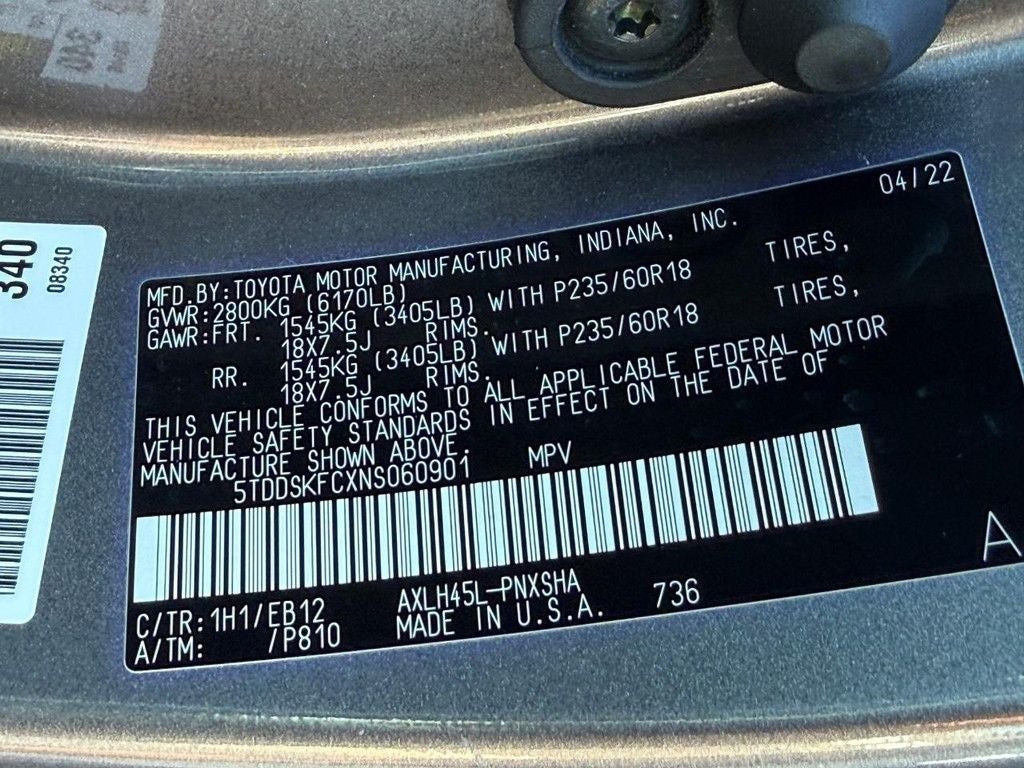 2022 Toyota Sienna XSE 7 Passenger
