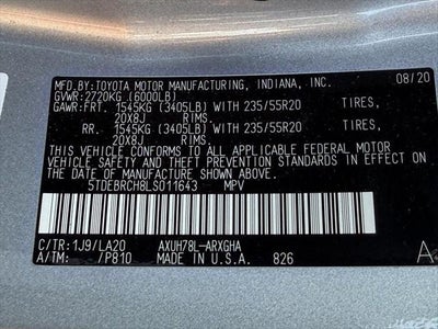 2020 Toyota Highlander Hybrid Platinum