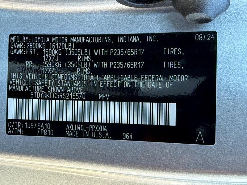 2024 Toyota Sienna XLE 7 Passenger