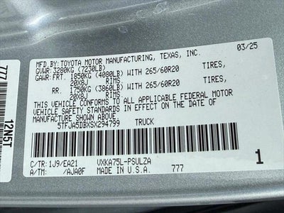 2025 Toyota Tundra Limited
