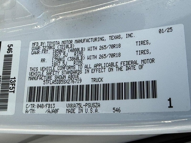 2025 Toyota Tundra SR5