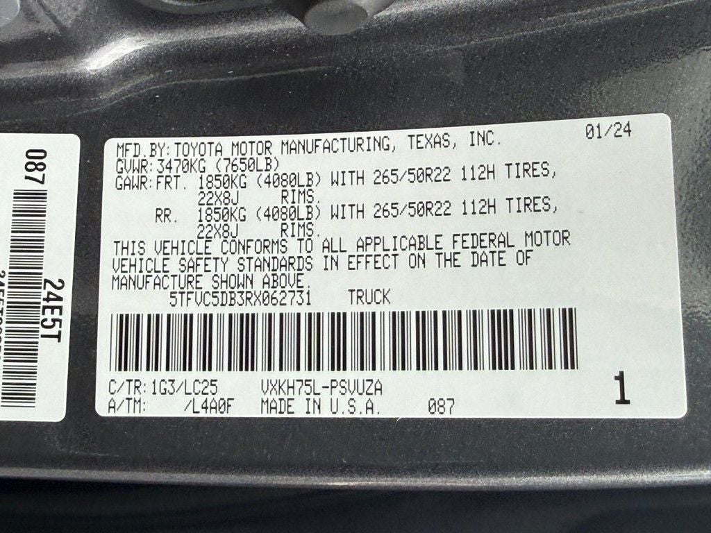 2024 Toyota Tundra Hybrid Capstone