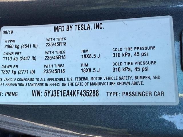 2019 Tesla Model 3 Standard Range Plus