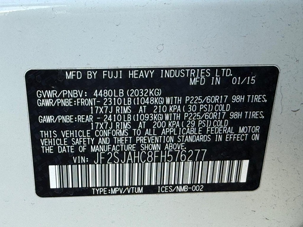 2015 Subaru Forester 2.5i Limited