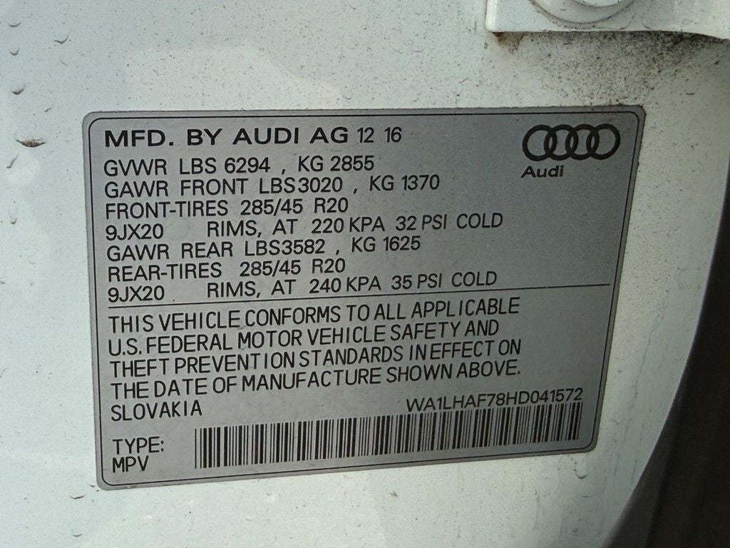 2017 Audi Q7 2.0T Premium Plus quattro