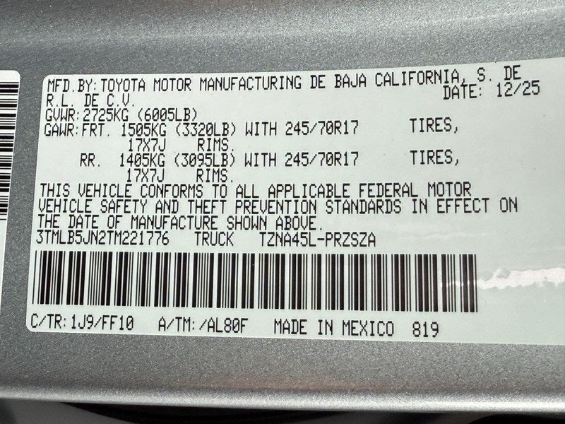 2026 Toyota Tacoma SR5