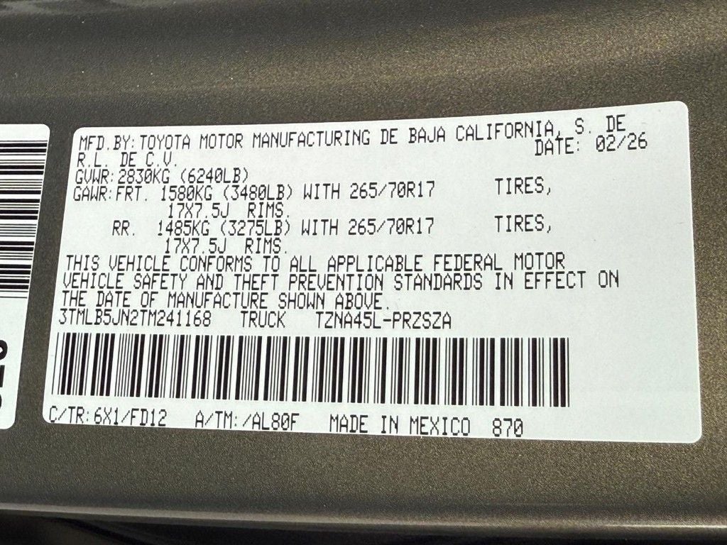 2026 Toyota Tacoma TRD Off-Road