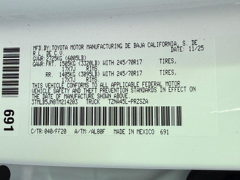 2026 Toyota Tacoma SR5