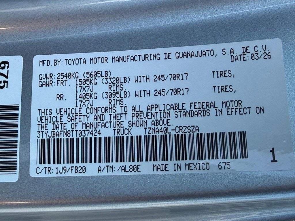 2026 Toyota Tacoma SR5