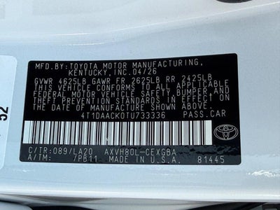 2026 Toyota Camry XLE