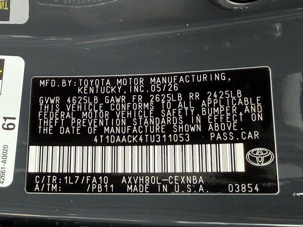 2026 Toyota Camry LE