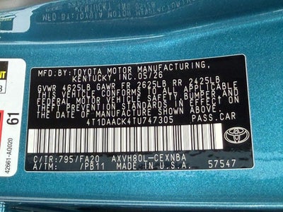 2026 Toyota Camry LE