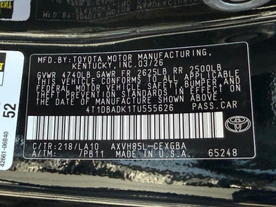 2026 Toyota Camry XLE AWD