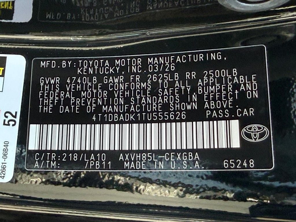 2026 Toyota Camry XLE AWD