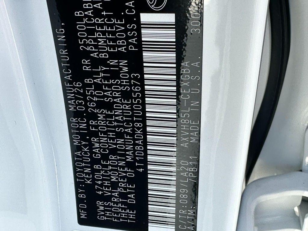 2026 Toyota Camry XLE AWD