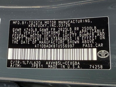 2026 Toyota Camry XLE AWD