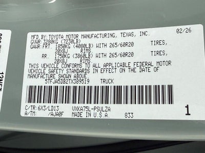 2026 Toyota Tundra Limited