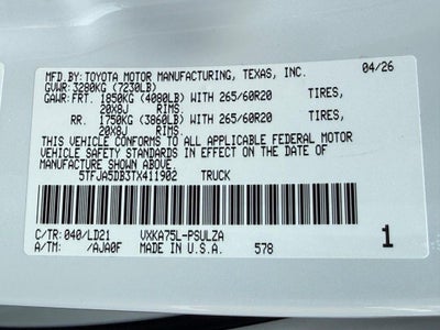 2026 Toyota Tundra Limited