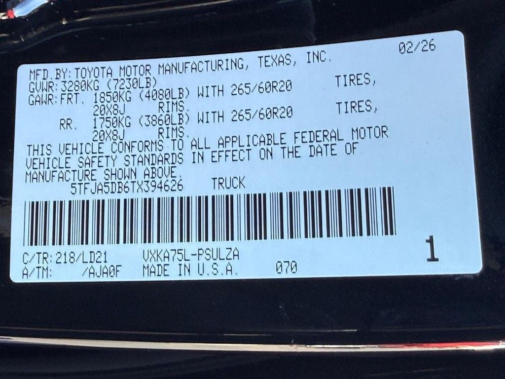 2026 Toyota Tundra Limited