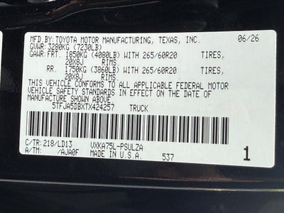 2026 Toyota Tundra Limited