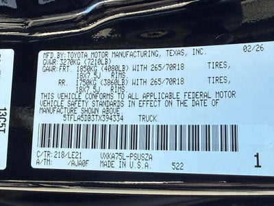 2026 Toyota Tundra SR5