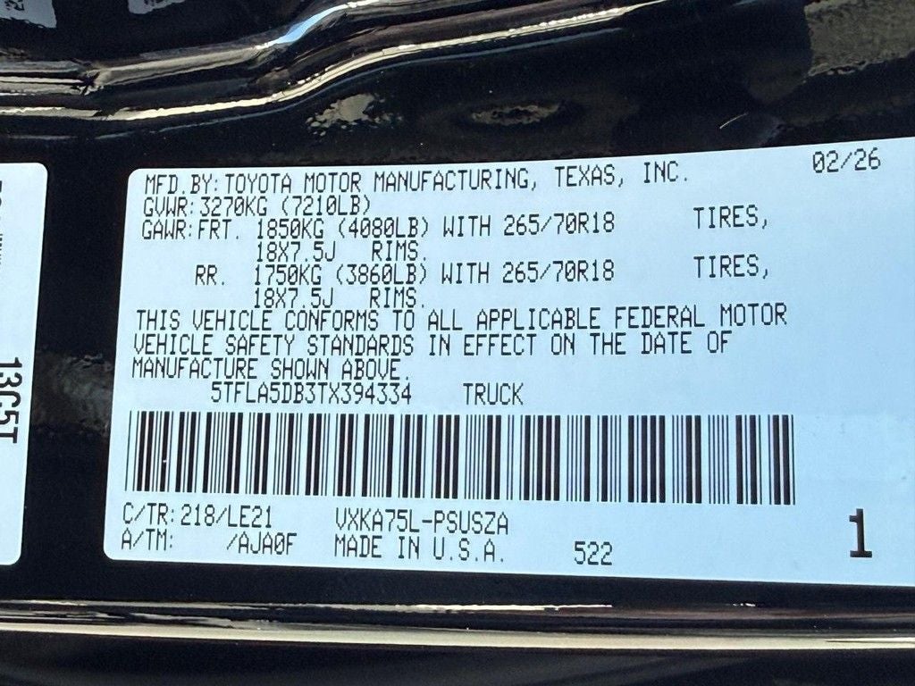 2026 Toyota Tundra SR5